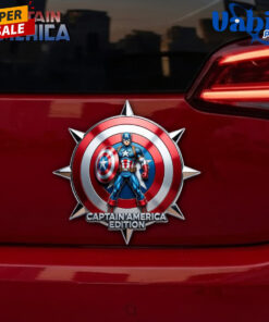 Captain America Car Name Badge