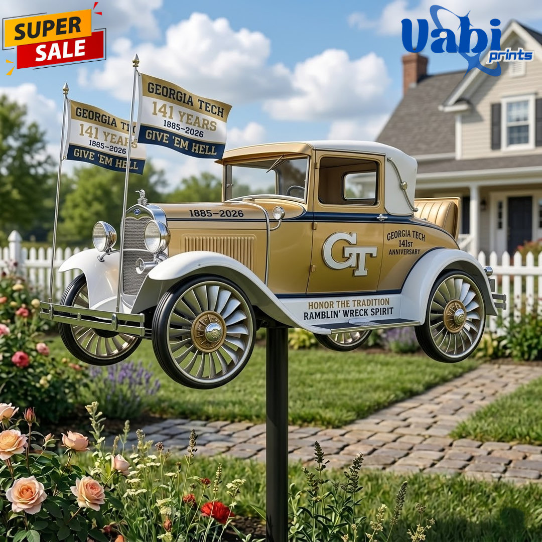 Georgia Tech Yellow Jackets 141st Anniversary Wind Spinner Georgia Tech Yellow Jackets 141st Anniversary Wind Spinner