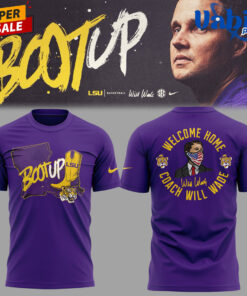 LSU Tigers “Welcome Home,Coach Will Wade” Tee