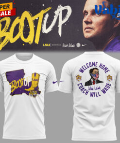 LSU Tigers “Welcome Home,Coach Will Wade” Tee