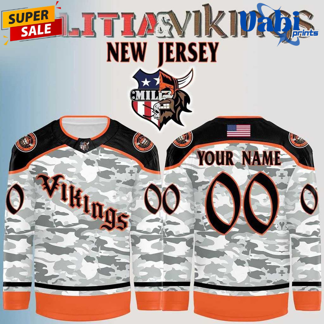 Militia and Vikings Hockey 2026 New Camo Hockey Jersey Militia and Vikings Hockey 2026 New Camo Hockey Jersey