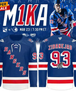 New York Rangers Mika Zibanejad 1000th Game 2026 Special Hockey Jersey