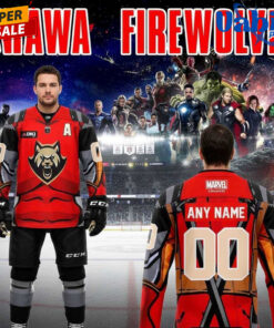 Oshawa FireWolves Marvel Super Hero Night 2026 Hockey Jersey