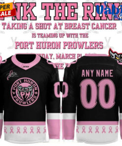Port Huron Prowlers Pink The Rink Night Hockey Jersey