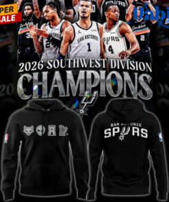 San Antonio Spurs Big 4 Icons 2026 Southwest Division Champions Hoodie