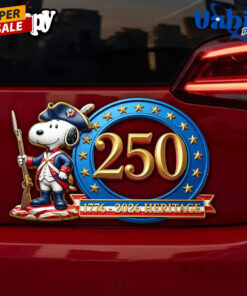 Snoopy x US 250 Years Anniversary Premium Car Name Badge