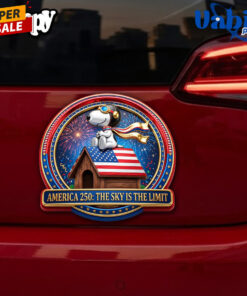 Snoopy x US 250 Years Anniversary Premium Car Name Badge