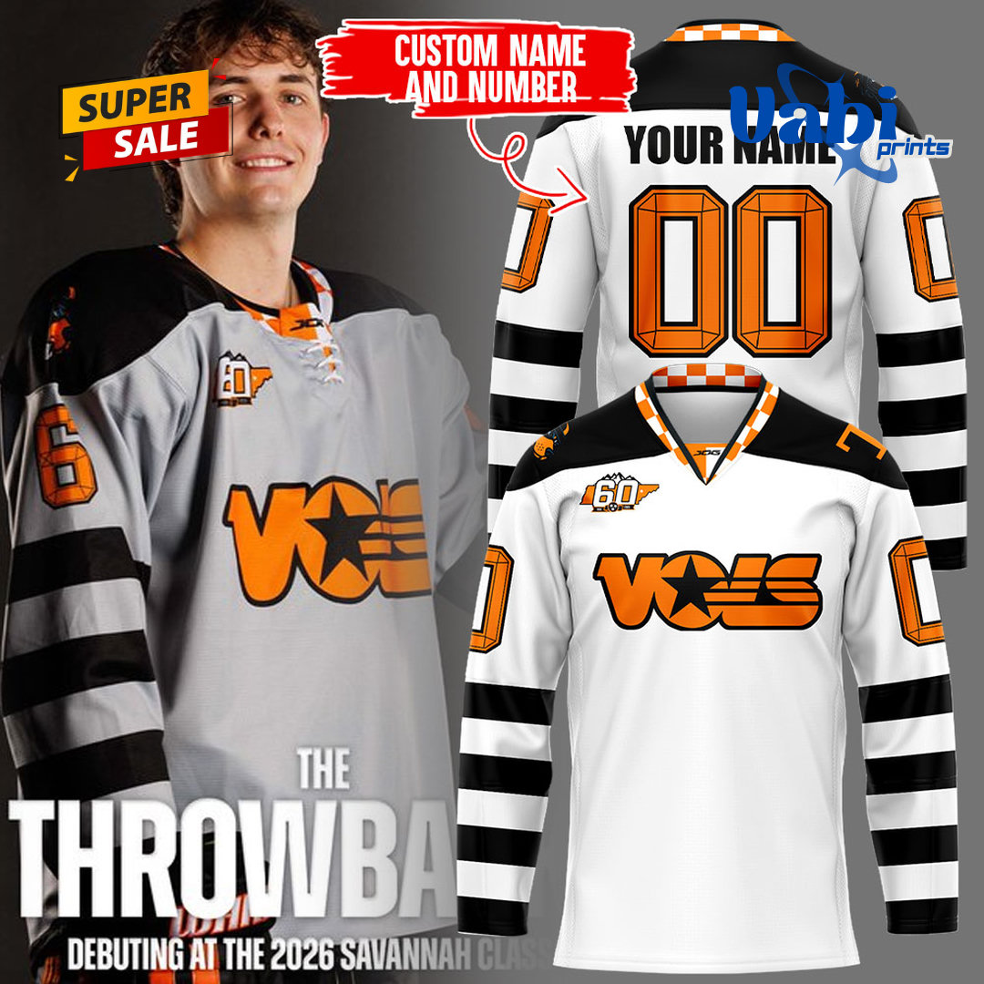 Tennessee Ice Hockey Throwback Custom Hockey Jersey Tennessee Ice Hockey Throwback Custom Hockey Jersey