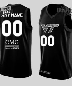 Virginia Tech Hokies “Black Out” Custom Basketball Jersey