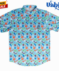 2026 Detroit Tigers Margaritaville Button Hawaiian Shirt