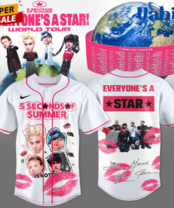 5 Seconds of Summer Everyone’s a Star Tour 2026 Baseball Jersey
