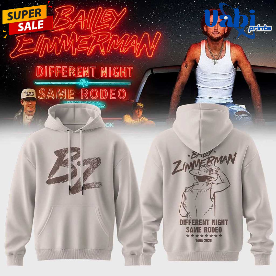 Bailey Zimmerman Different Night Same Rodeo Tour Hoodie Bailey Zimmerman Different Night Same Rodeo Tour Hoodie