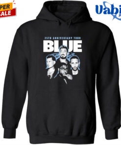Blue 25th Anniversary Tour Photo Faded Black Shirt