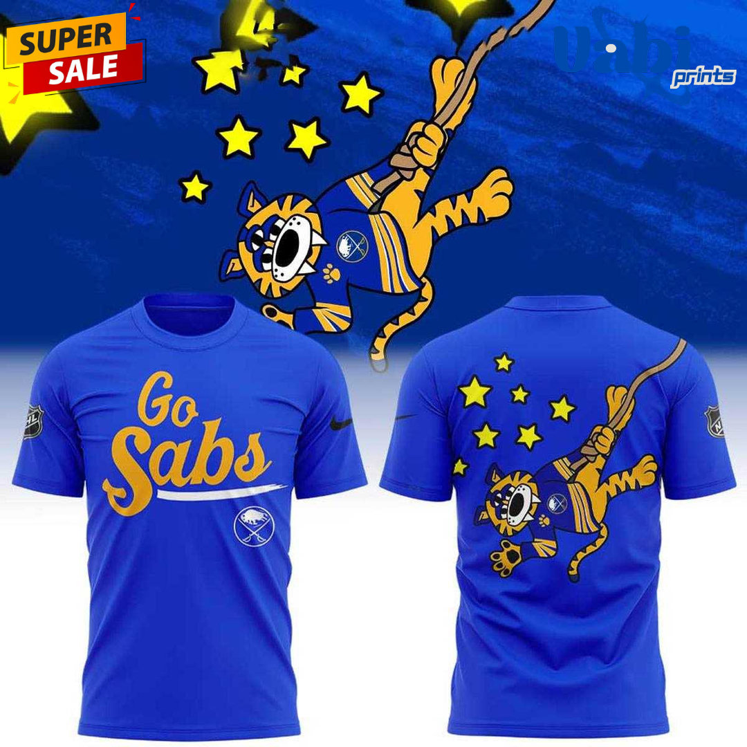 Buffalo Sabres Blue Gold Go Sabs Tee Buffalo Sabres Blue Gold Go Sabs Tee