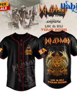 Def Leppard 2026 UK & EU LIVE Exclusive Baseball Jersey