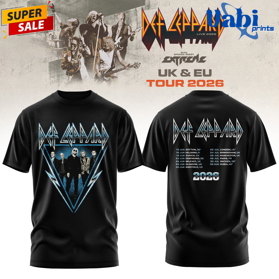 Def Leppard 2026 UK & EU LIVE Special Tee Def Leppard 2026 UK & EU LIVE Special Tee