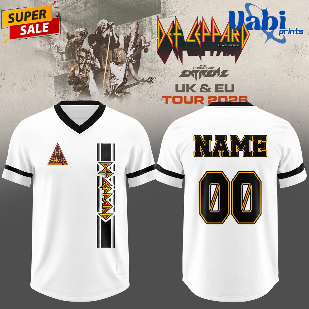 Def Leppard 2026 World Tour Custom Football Jersey Def Leppard 2026 World Tour Custom Football Jersey