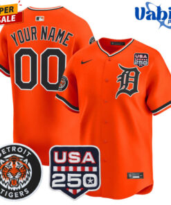 Detroit Tigers 2026 Alternate Vapor x 250USA Customize Baseball Jersey