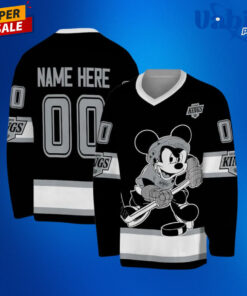 Los Angeles Kings Mickey Mouse Customize Hockey Jersey