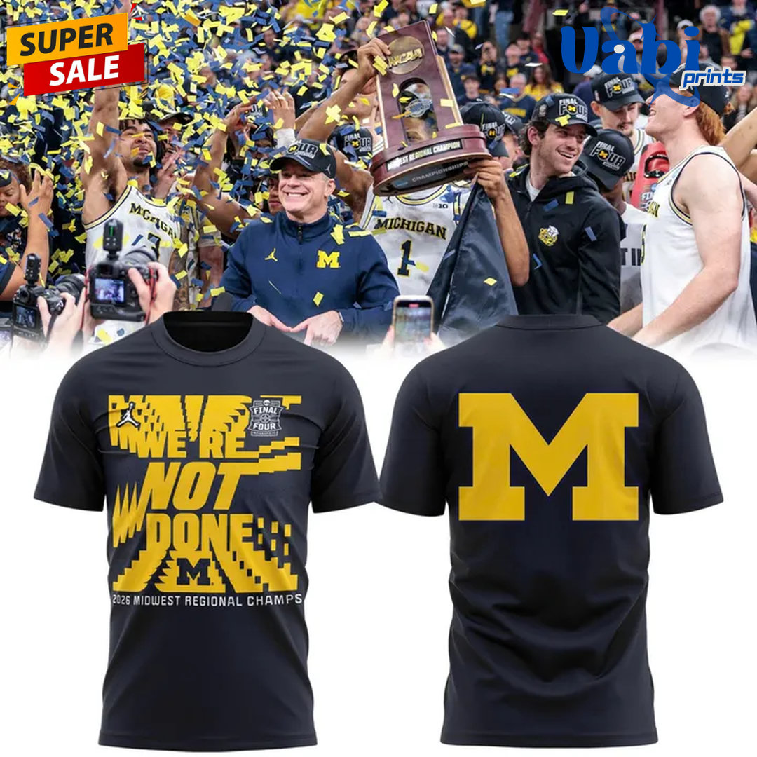 Michigan Wolverines Men's Basketball 2026 Final Four T-Shirt Michigan Wolverines Men's Basketball 2026 Final Four T-Shirt