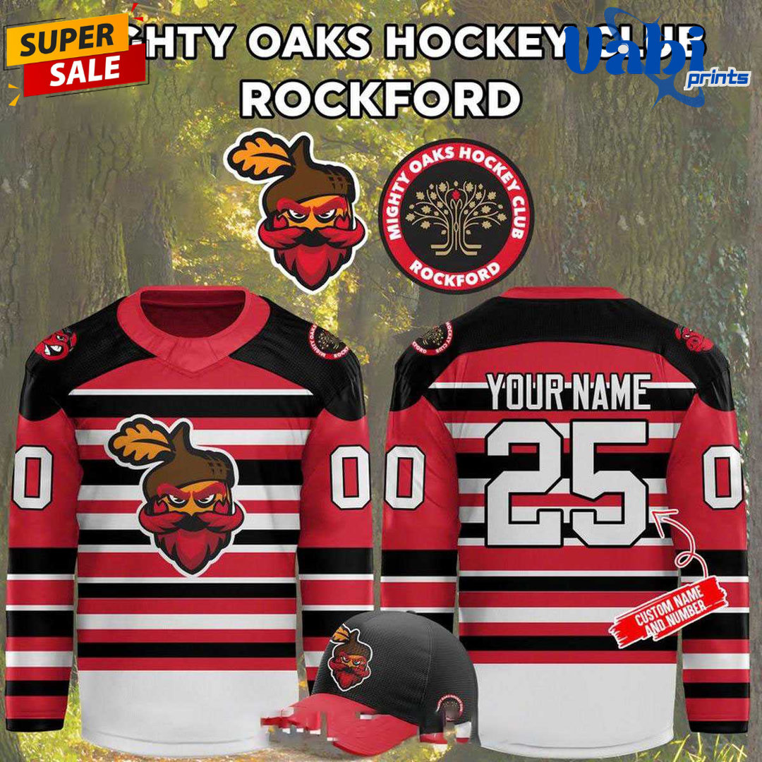 Rockford IceHogs Rockford Mighty Oaks 2026 Customize Hockey Jersey Rockford IceHogs Rockford Mighty Oaks 2026 Customize Hockey Jersey