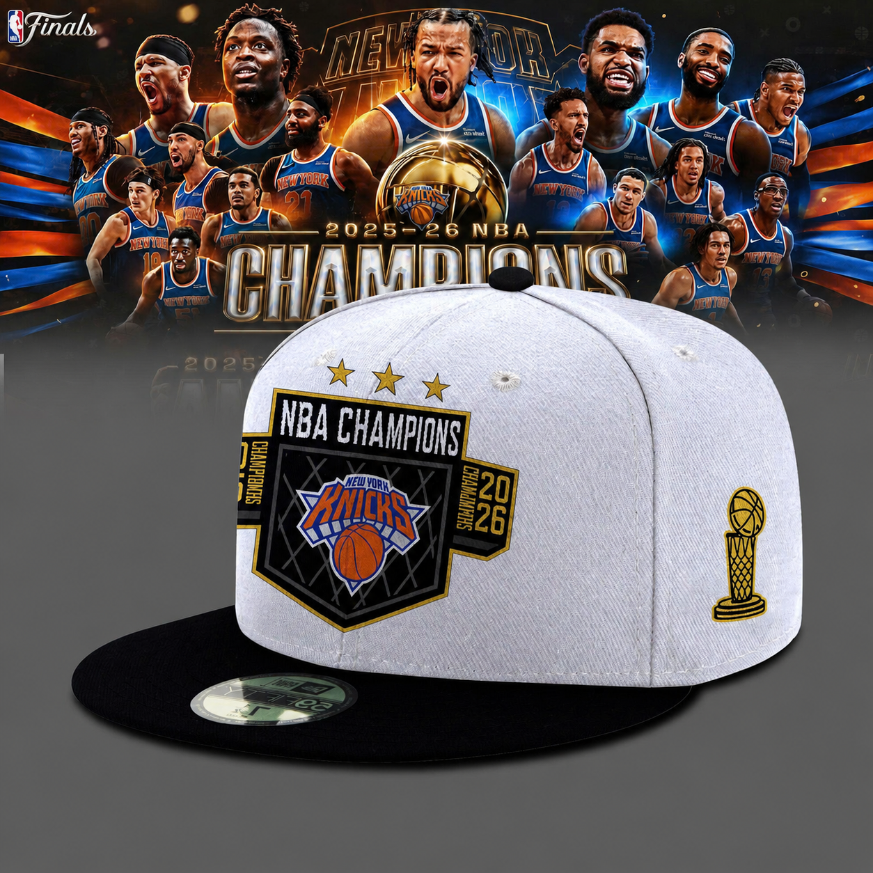 New York Knicks Champions NBA 2026 Cap New York Knicks Champions NBA 2026 Cap