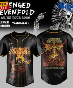 Avenged Sevenfold Australia New Zealand Tour 2026 Baseball Jersey 2.jpg