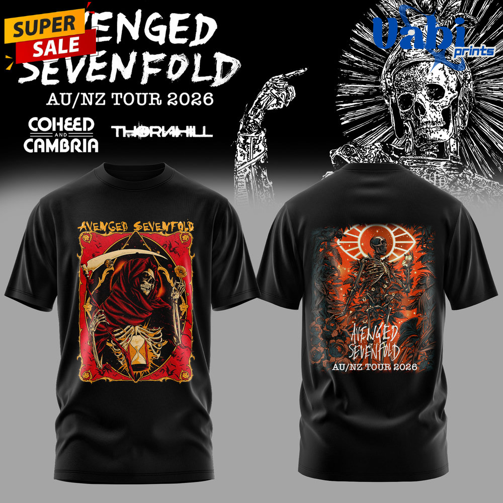 Avenged Sevenfold Australia/New Zealand Tour 2026 Limited 3D T-shirt Avenged Sevenfold Australia/New Zealand Tour 2026 Limited 3D T-shirt
