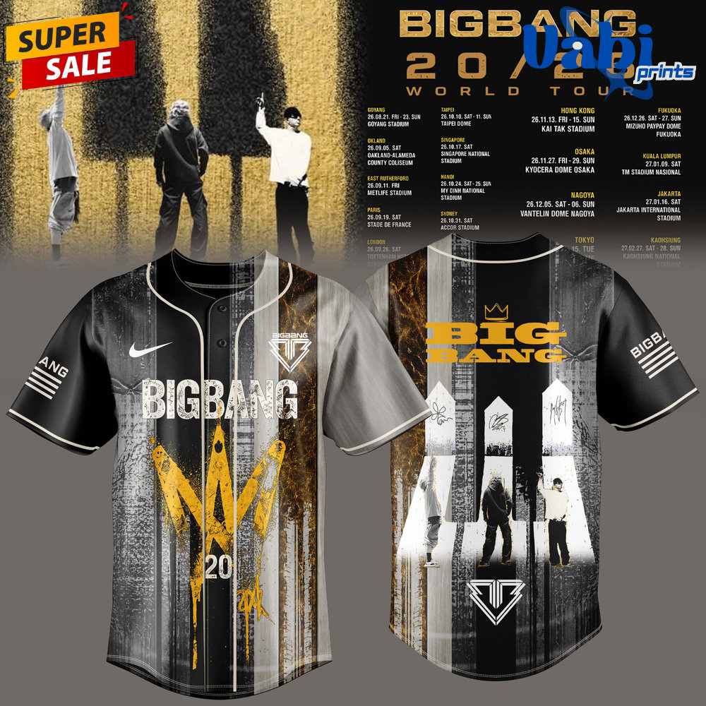 BIGBANG 2026 WORLD TOUR Limited Edition Baseball Jersey BIGBANG 2026 WORLD TOUR Limited Edition Baseball Jersey