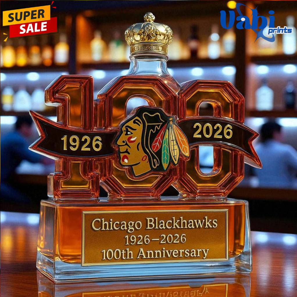 Chicago Blackhawks 100th Anniversary Whiskey Bottle Chicago Blackhawks 100th Anniversary Whiskey Bottle
