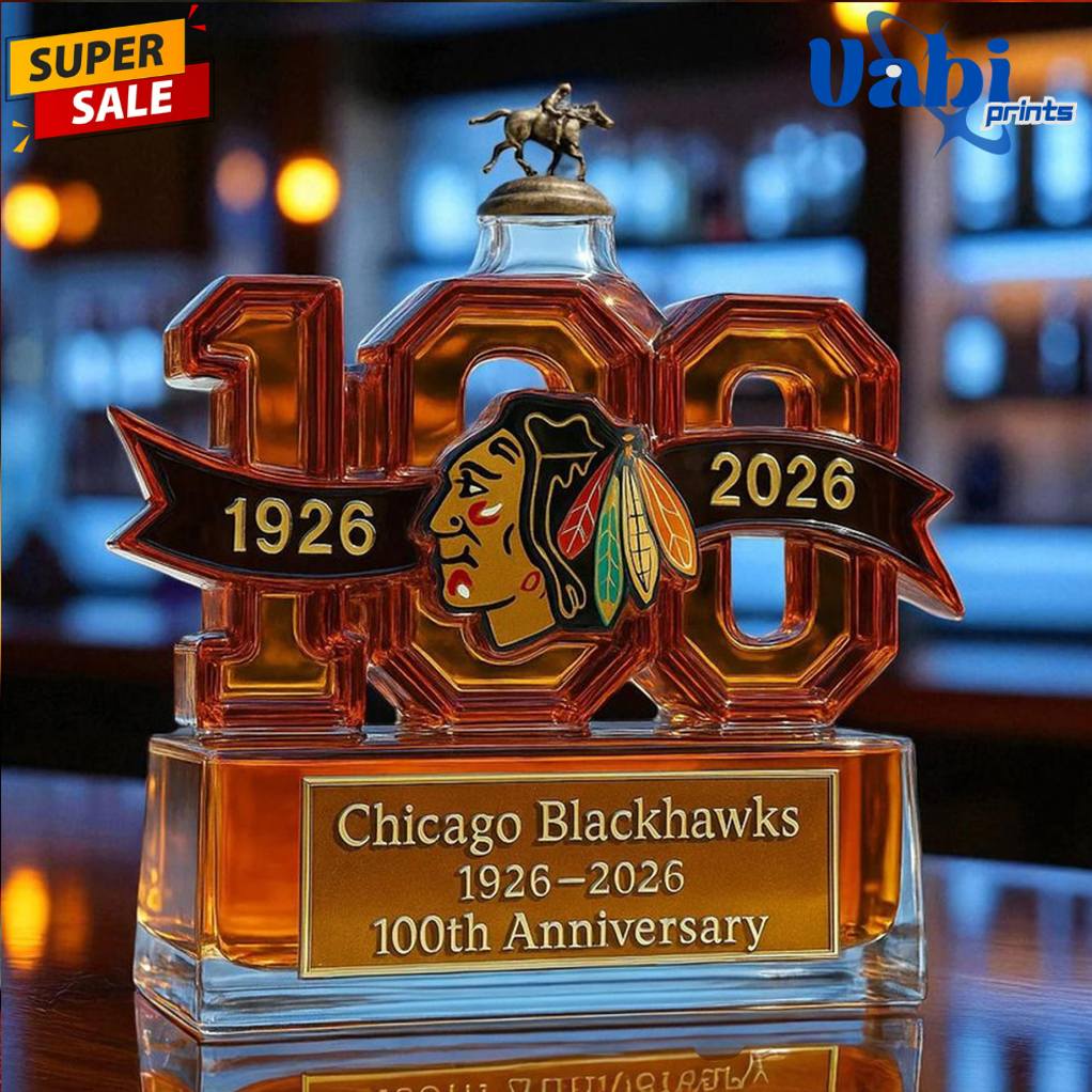 Chicago Blackhawks 100th Anniversary Whiskey Bottle Chicago Blackhawks 100th Anniversary Whiskey Bottle