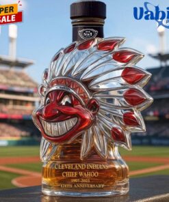 Cleveland Indians 124th Anniversary Whiskey Bottle 2