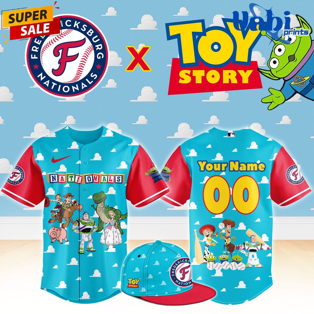 Fredericksburg Nationals x Toy Story Night Limited Edition Custom Baseball Jersey Fredericksburg Nationals x Toy Story Night Limited Edition Custom Baseball Jersey
