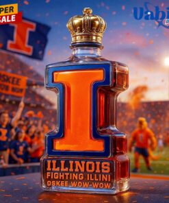 Illinois Fighting Illini “Oskee Wow Wow” Whiskey Bottle Illinois Fighting Illini “Oskee Wow Wow” Whiskey Bottle