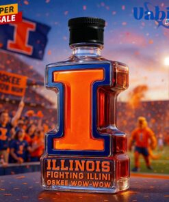 Illinois Fighting Illini “Oskee Wow Wow” Whiskey Bottle