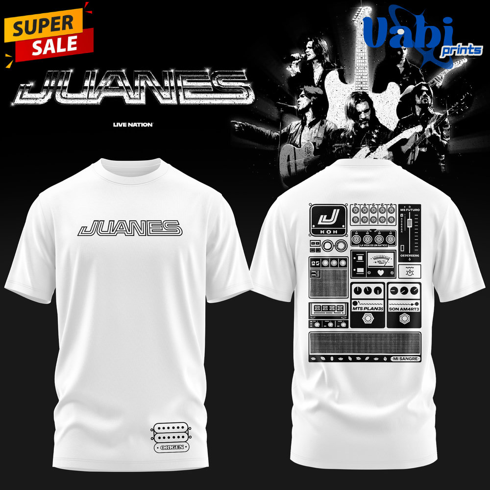 Juanes World Tour 2026 Limited Edition 3D T-shirt Juanes World Tour 2026 Limited Edition 3D T-shirt