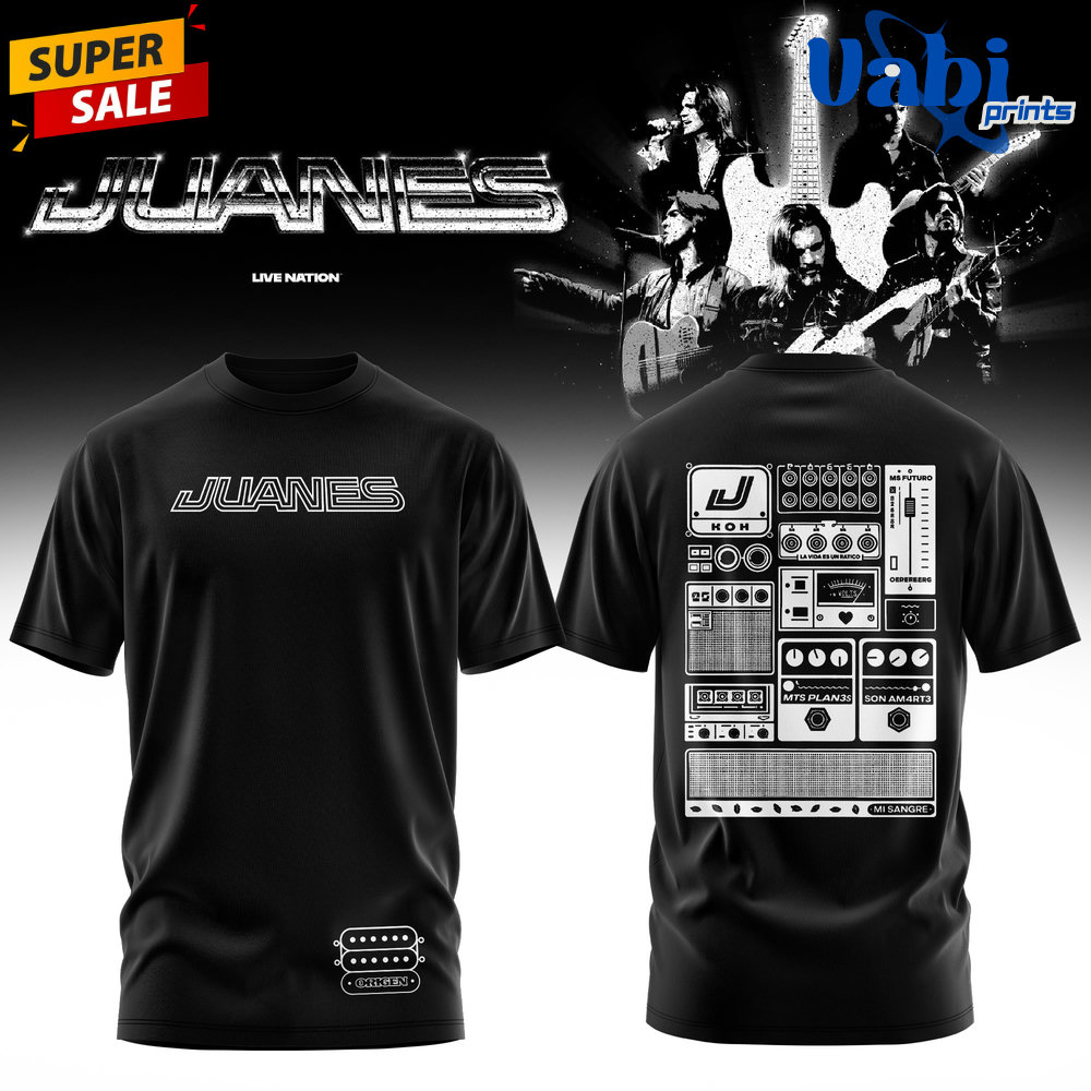 Juanes World Tour 2026 Limited Edition 3D T-shirt Juanes World Tour 2026 Limited Edition 3D T-shirt