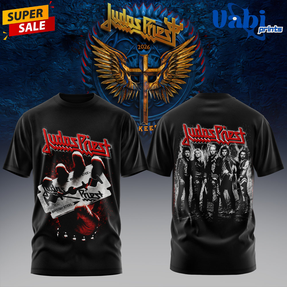 Judas Priest Faithkeepers 2026 Tour Vintage Metal Rock 3D T-shirt Judas Priest Faithkeepers 2026 Tour Vintage Metal Rock 3D T-shirt