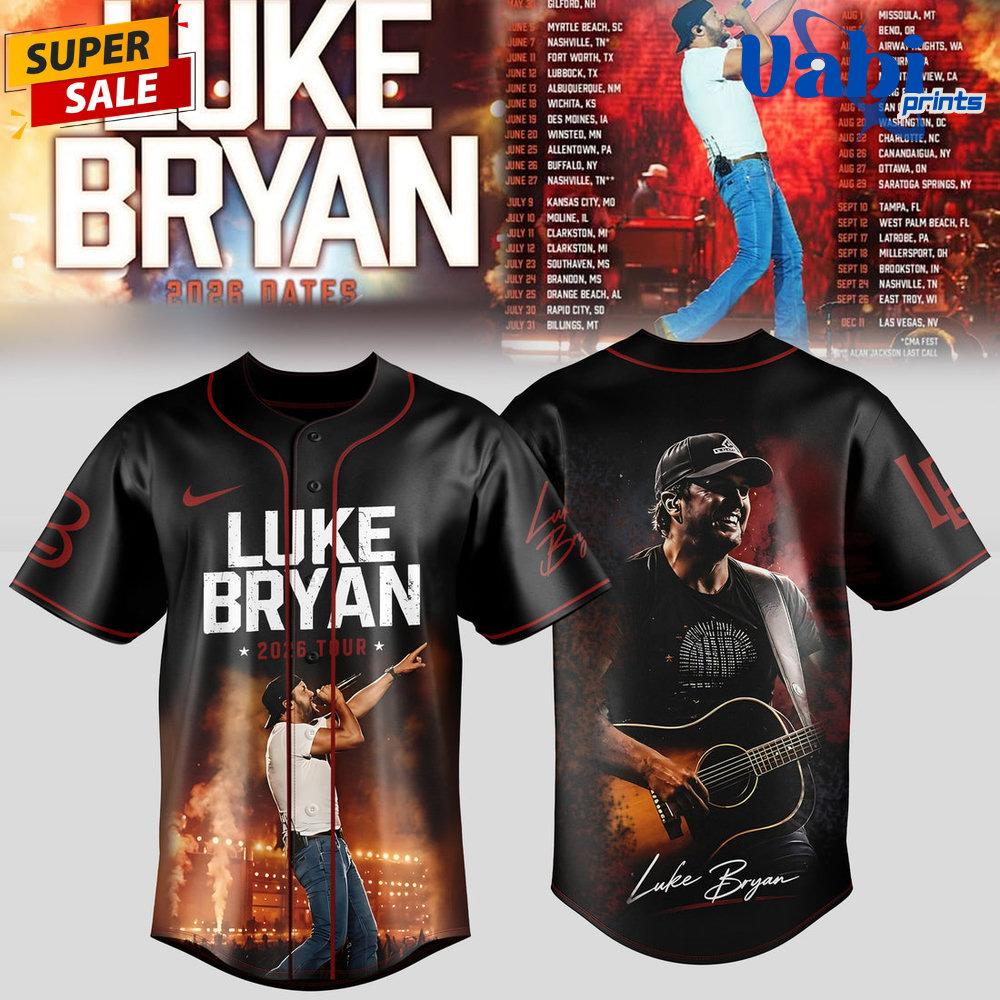 Luke Bryan 2026 Tour Country Night Limited Baseball Jersey Luke Bryan 2026 Tour Country Night Limited Baseball Jersey