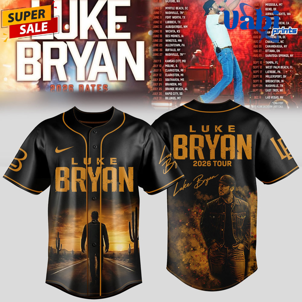 Luke Bryan 2026 Tour Country Night Limited Baseball Jersey Luke Bryan 2026 Tour Country Night Limited Baseball Jersey