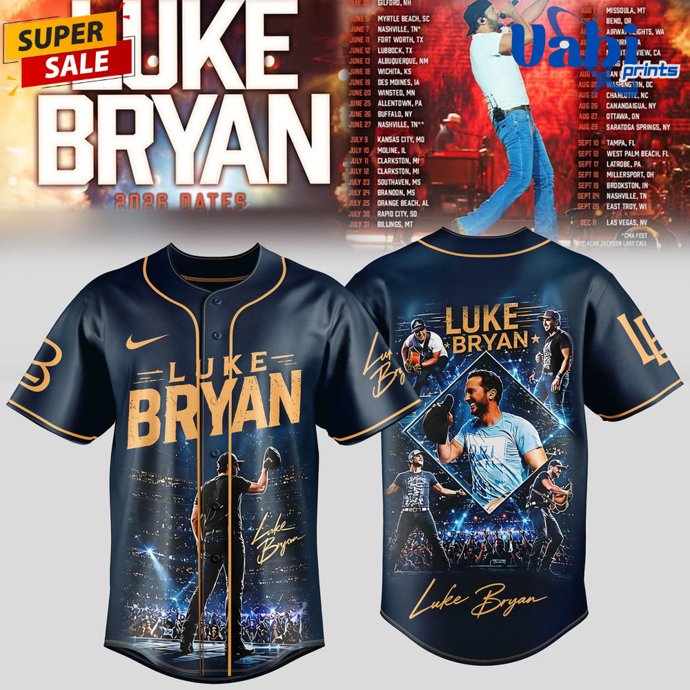 Luke Bryan 2026 Tour Country Night Limited Baseball Jersey Luke Bryan 2026 Tour Country Night Limited Baseball Jersey