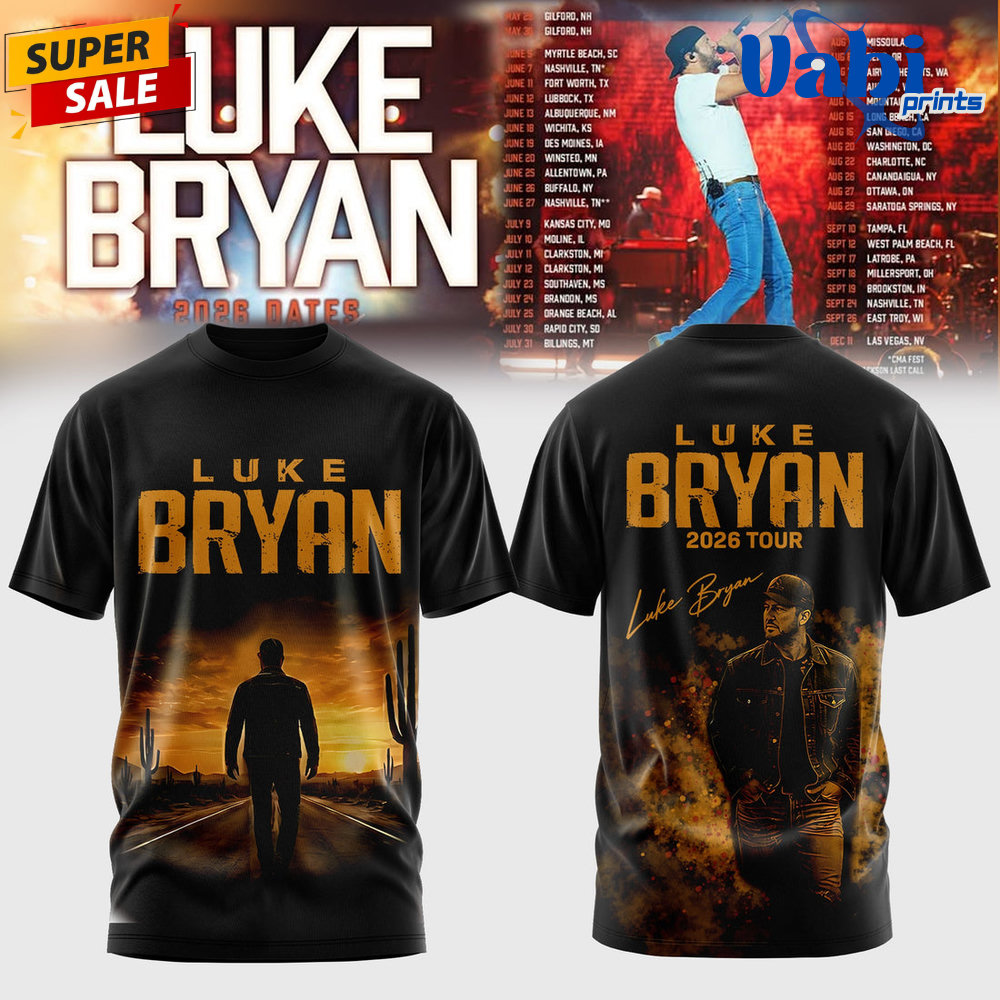 Luke Bryan 2026 Tour Country Night Special Edition 3D T-shirt Luke Bryan 2026 Tour Country Night Special Edition 3D T-shirt
