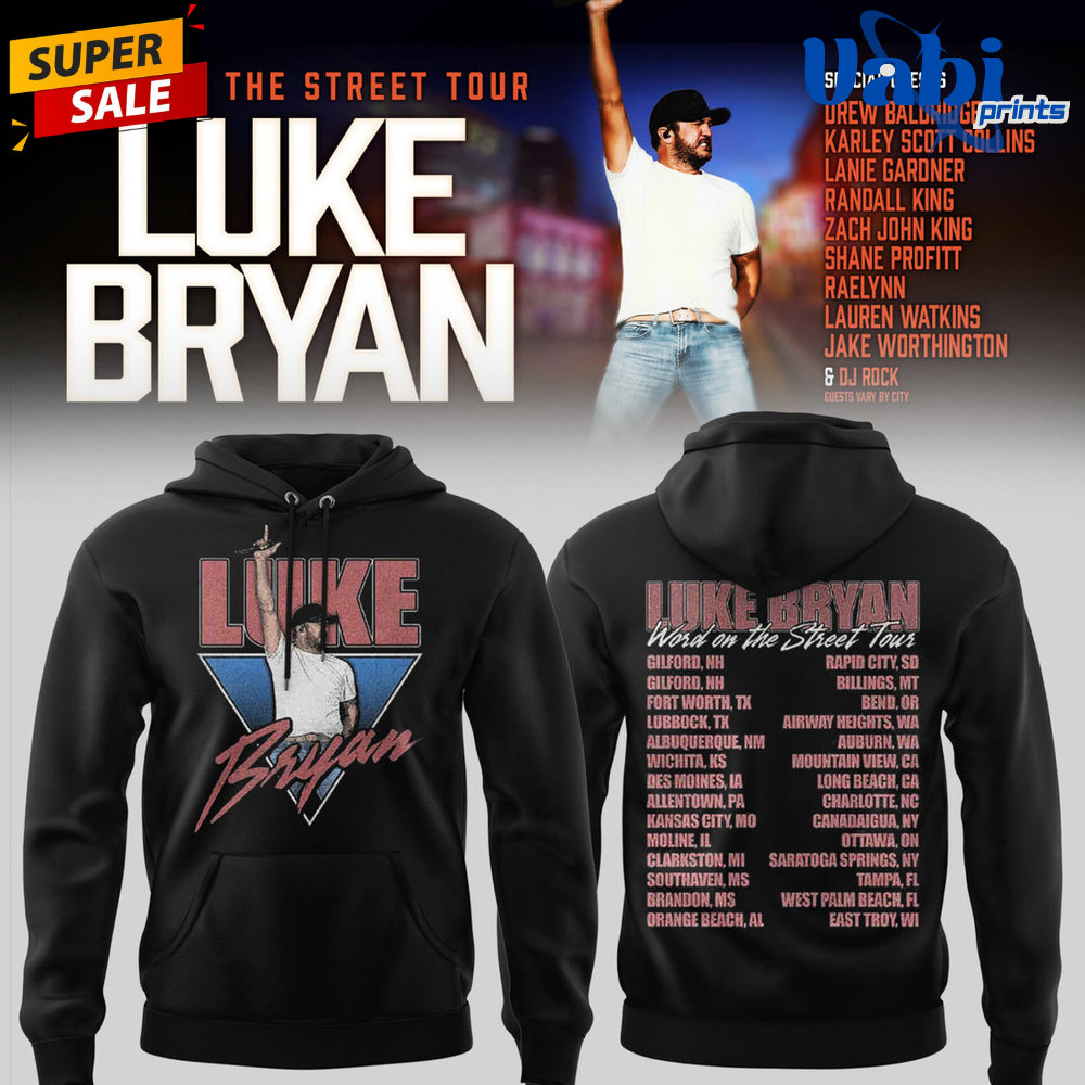 Luke Bryan Word On The Street Tour Limited Edition Hoodie Luke Bryan Word On The Street Tour Limited Edition Hoodie
