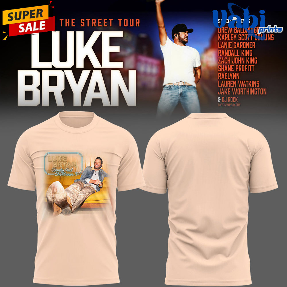 Luke Bryan “Word On The Street Tour” Special Edition 3D T-shirt Luke Bryan “Word On The Street Tour” Special Edition 3D T-shirt