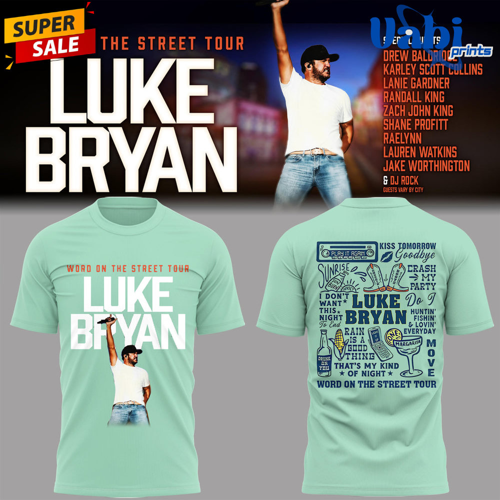 Luke Bryan “Word On The Street Tour” Special Edition 3D T-shirt Luke Bryan “Word On The Street Tour” Special Edition 3D T-shirt