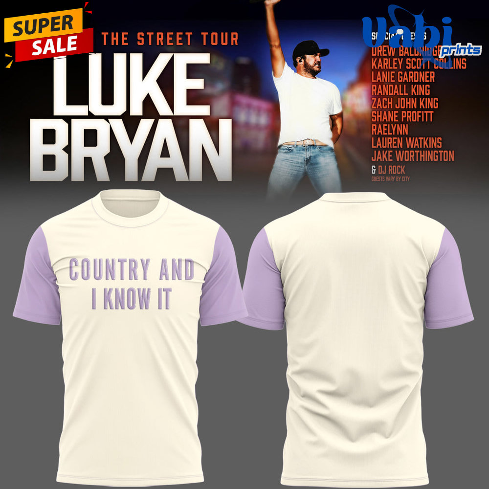 Luke Bryan “Word On The Street Tour” Special Edition 3D T-shirt Luke Bryan “Word On The Street Tour” Special Edition 3D T-shirt