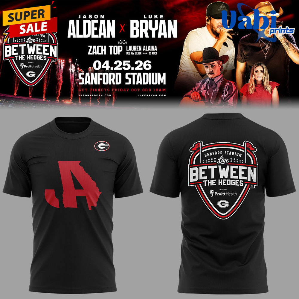 Luke Bryan x Jason Aldean “Live Between The Hedges” Limited Edition 3D T-shirt Luke Bryan x Jason Aldean “Live Between The Hedges” Limited Edition 3D T-shirt