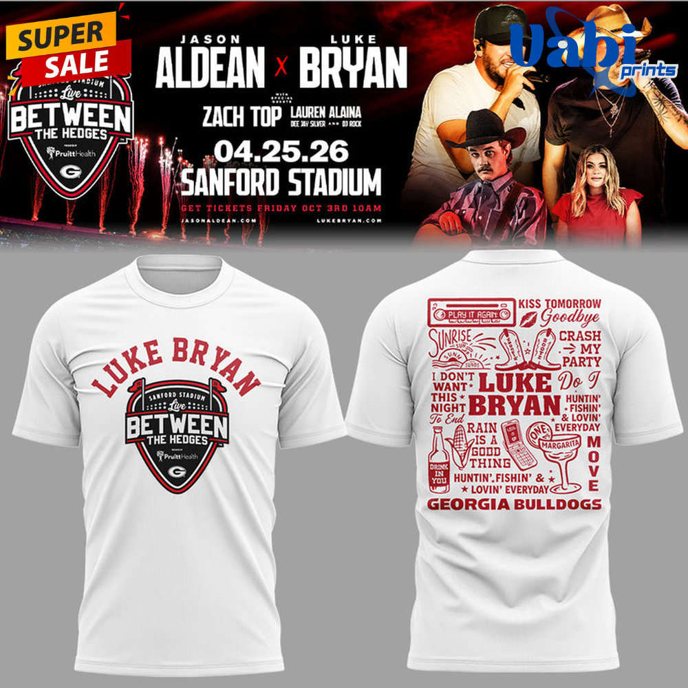 Luke Bryan x Jason Aldean “Live Between The Hedges” Limited Edition 3D T-shirt Luke Bryan x Jason Aldean “Live Between The Hedges” Limited Edition 3D T-shirt