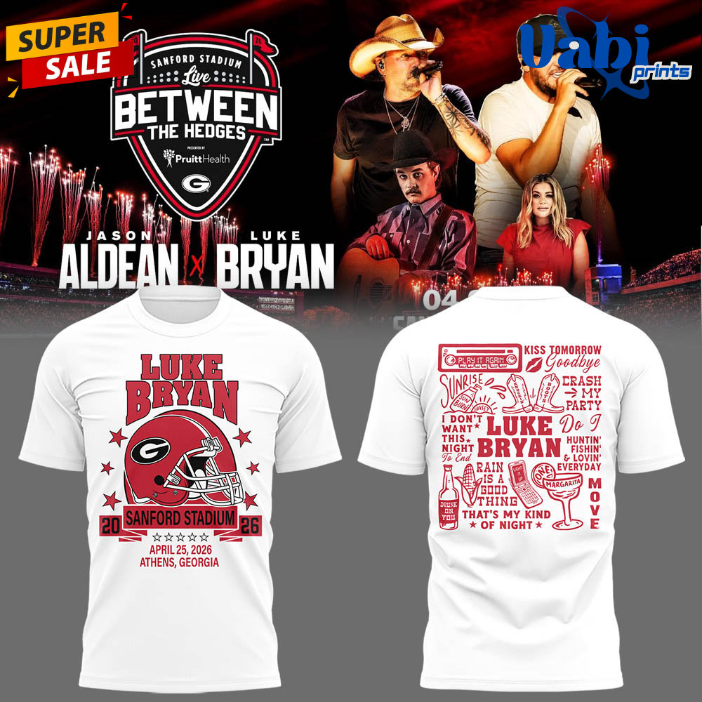 Luke Bryan x Jason Aldean “Live Between The Hedges” Limited Edition 3D T-shirt Luke Bryan x Jason Aldean “Live Between The Hedges” Limited Edition 3D T-shirt