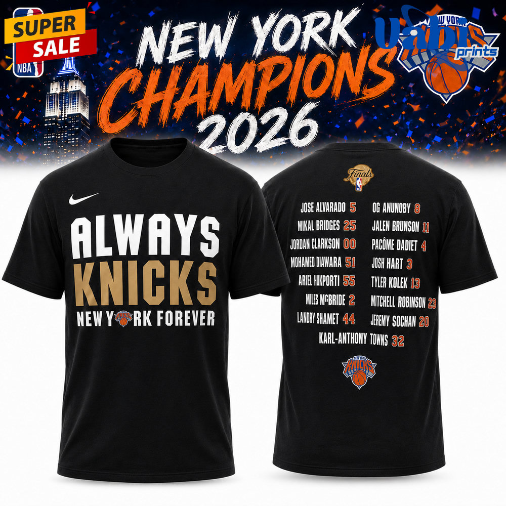 New York Knicks Champions NBA Era 2026 Edition Tee New York Knicks Champions NBA Era 2026 Edition Tee